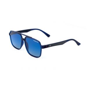 Fladen City polariserade solglasögon svart med blå gradientlins