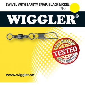 Wiggler Safety beteslås med lekande 10 kg stl. 8 svart 10-pack