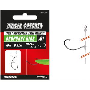 SPRO Power Catcher Dropshot Rigs med #01 krok [0.37 mm x 70 cm] 3-pack