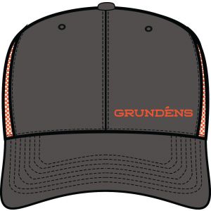 Grundéns Offset Embroidered Logo Trucker keps grå/neonorange one-size