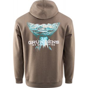 Grundéns Salmon Tailscape huvtröja otter heather medium