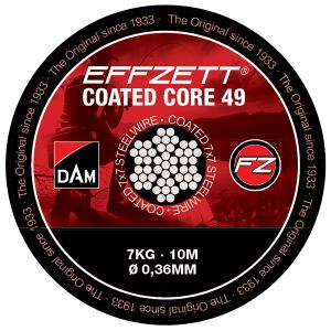 DAM Coated Core49 stainless steel wire brown 10 m