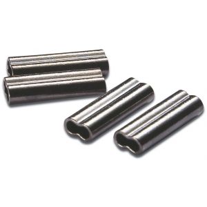 Mustad vajerlås i mässing till dubbelvajer 1.9 mm svart 20-pack