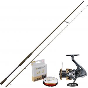 Savage Gear SG4 Power Game + Shimano Ultegra FD haspelset 7'3" 50-100 g inkl. flätlina