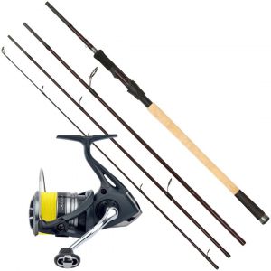 Abu Garcia Tormentor Travel + Shimano Catana haspelset Heavy 9'0" 30-70 g inkl. flätlina