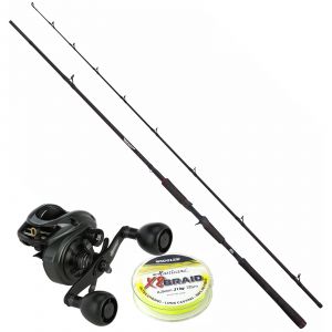 Abu Garcia Beast Pike spinnset 8'6" 50-200 g inkl flätlina [7.5:1, vänstervevad] 