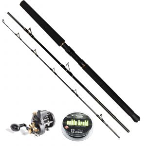 Daiwa Super Kenzaki Travel havsfiskeset 3-delat 7' 20-30 lb inkl. flätlina [Warbird LC3000]