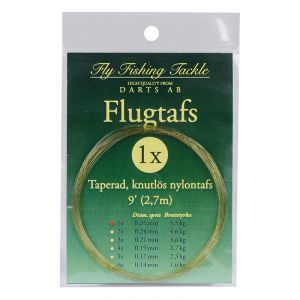 Darts Flugtafs taperad knutlös nylontafs 9'-2x [0.240 mm x 2.7 m]