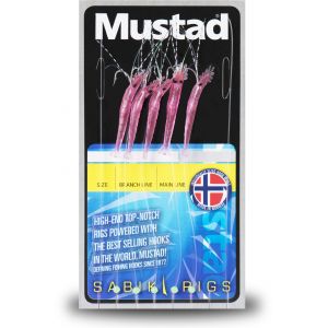 Mustad Mini Shrimp Rig med 6 krok fluo pink 1-pack
