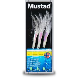 Mustad Luminous Hokkai Trace Rig med 6/0 krok white pink 1-pack