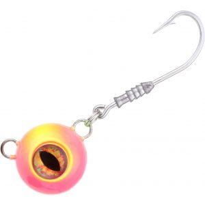Wiggler Deep Seeker Glow jiggskalle med #8/0 krok [300 g] gulrosa 1-pack