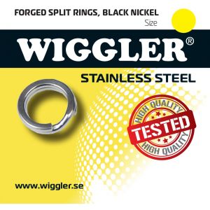 Wiggler splitring i rostfritt stål svart