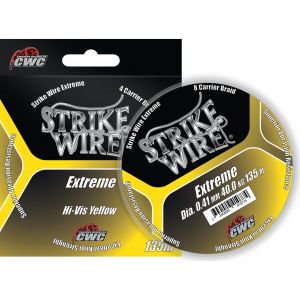Strike Wire Extreme braided line hi-vis yellow 135 mm