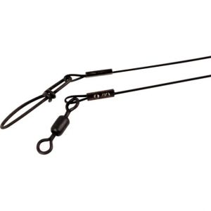 BFT Pike leader with nylon-coated wire with Crosslock snap and swivel black 2-pack