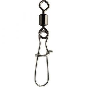 SPRO Fast Lock bait snap with swivel black 10-pack