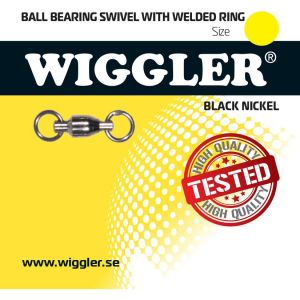 Wiggler ball bearing swivel with welded rings black