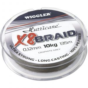 Hurricane X8 Braid braided line gray 135 m