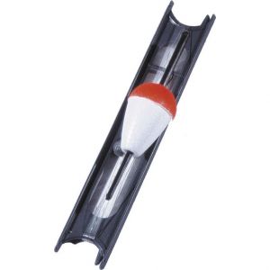 Wiggler float with metal stem incl. hook white/red 2-pack