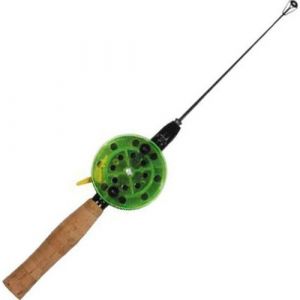 Wiggler Iglo ice fishing rod with fiberglass tip and cork handle