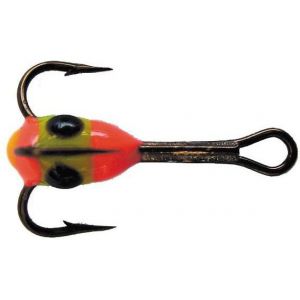 Wiggler Ice Fishing Hook red/yellow #1, 2-pack