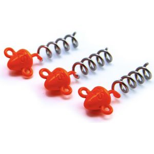 Svartzonker Screw-in-head jig head flash orange 3-pack