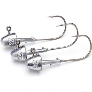 Svartzonker Jiggskalle med krok silver 3-pack
