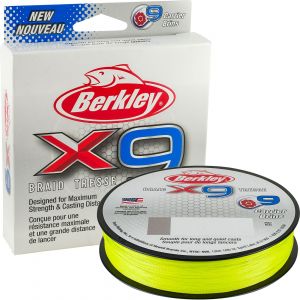 Berkley X9 Braid braided line hi-vis green 150 m