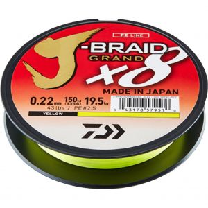 Daiwa J-Braid Grand X8 flätlina gul