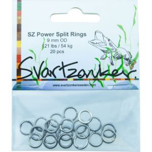 Svartzonker Power spring ring silver 20-pack