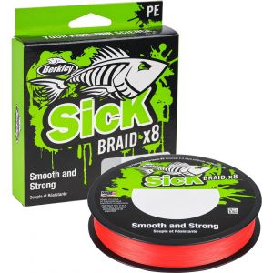 Berkley Sick Braid X8 braided line red 150 m