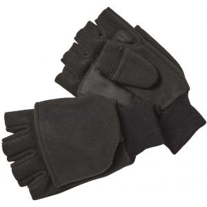 Kinetic Wind Stop Fold Over Mitt gloves black