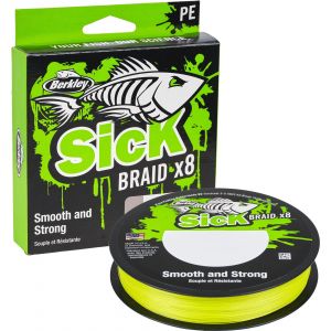 Berkley Sick Braid X8 braided line hi-vis yellow 150 m