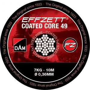DAM Coated Core49 stainless steel wire brown 10 m