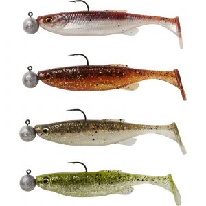 Savage Gear Fat Minnow T-Tail RTF 13 cm [20 g] + 12.5 g jig head with 5/0 hook 4+4-pack