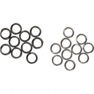 Savage Gear Splitring in stainless steel silver & black 10+10-pack