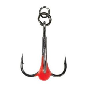 Savage Gear SGY 1X Hot Spot treble hook with ring black 8-pack