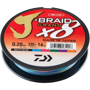 Daiwa J-Braid Grand X8 flätlina multi color 0.240 mm x 300 m