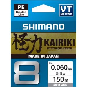 Shimano Kairiki 8 flätlina steel gray 150 m