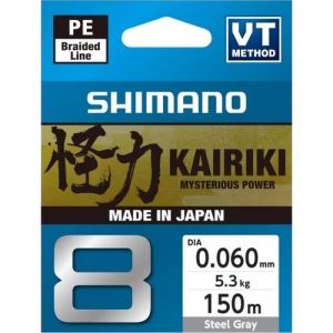 Shimano Kairiki 8 braided line steel gray 150 m