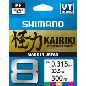 Shimano Kairiki 8 braided line multi colour 300 m