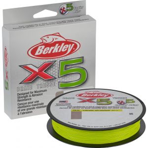 Berkley X5 Braid braided line flame green 150 m