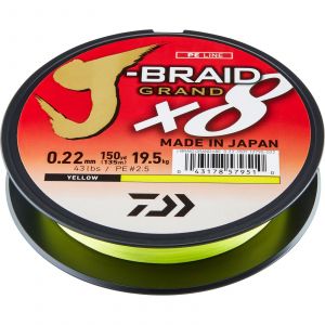 Daiwa J-Braid Grand X8 braided line chartreuse 135 m