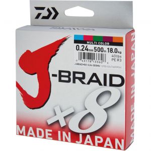 Daiwa J-Braid X8 braided line multi color 300 m