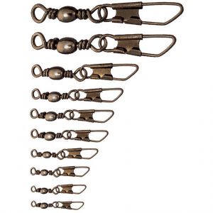 DAM Carabiner bait snap with swivel 10-pack