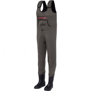 DAM Breakpoint neoprene waders with boot (patterned sole) gray/black