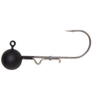 Savage Gear Tungsten Ball jig head with hook matte black