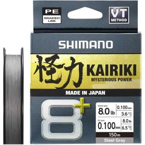 Shimano Kairiki 8+ braided line grey 150 m