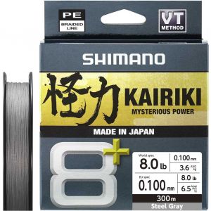 Shimano Kairiki 8+ braided line grey 300 m