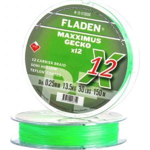 Fladen Maxximus Gecko X12 flätlina hi-vis green 150 m