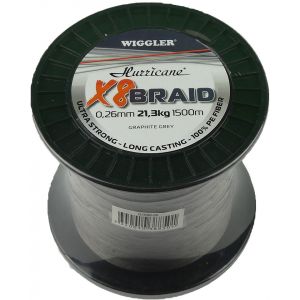 Hurricane X8 Braid flätlina grå 0.160 mm x 1500 m